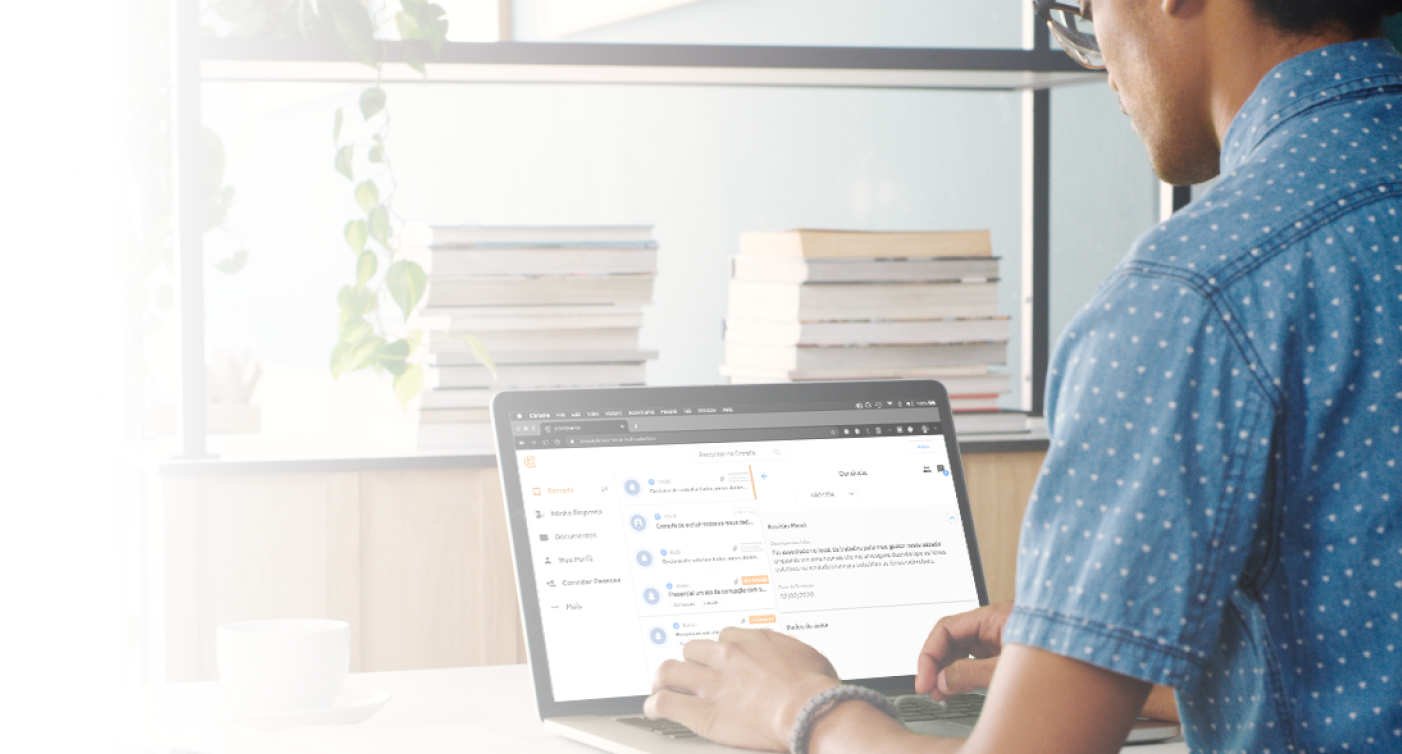 Interface do sistema BCompliance em dispositivos